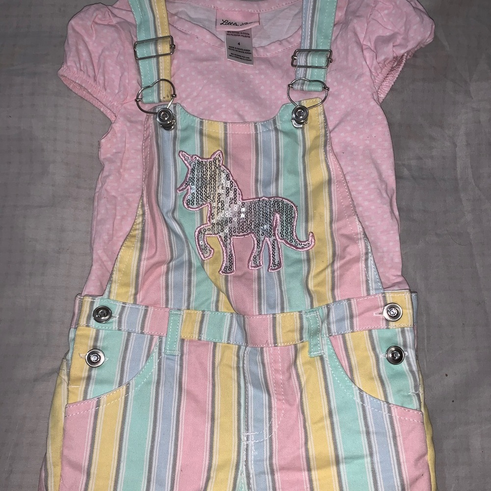 ❣️GIRLS❣️ Unicorn overalls